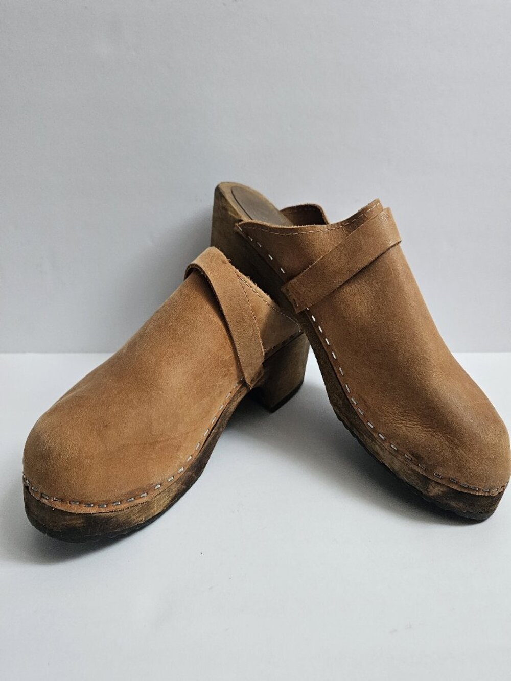 Retired Lotta from Stockholm Brown Suede Classic Swedish Clogs Mules EU41 US10